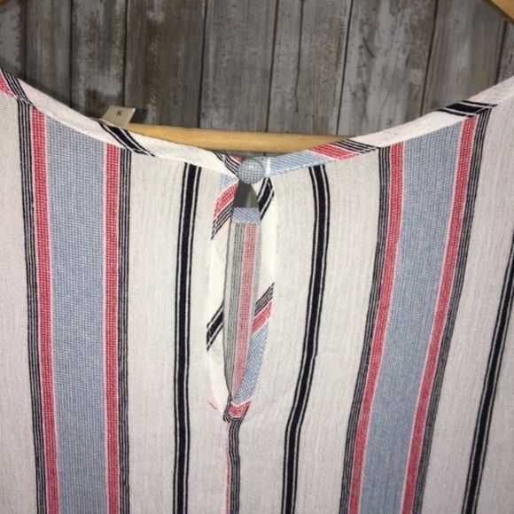 Andree Vertical Striped Cold Shoulder Blouse - Picture 4 of 5